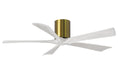 Load image into Gallery viewer, Irene Hugger 5-Blade Ceiling Fan - Brushed Brass Finish with Matte White Blades