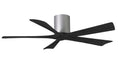 Load image into Gallery viewer, Irene Hugger 5-Blade Ceiling Fan - Brushed Nickel Finish with Matte Black Blades