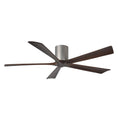 Load image into Gallery viewer, Irene Hugger 5-Blade Ceiling Fan - Brushed Nickel Finish with Walnut Blades