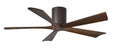 Load image into Gallery viewer, Irene Hugger 5-Blade Ceiling Fan - Textured Bronze Finish with Walnut Blades