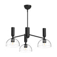 Load image into Gallery viewer, Jude 38-in Clear Glass/Matte Black 3 Lights Chandelier by Alora Lighting | CH563335MBCL | Alora Lighting