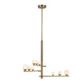 Load image into Gallery viewer, Cypress LED Chandelier in Brushed Gold/Opal Glass Finish | Kuzco Lighting