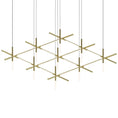 Load image into Gallery viewer, Labyrinth Square LED Chandelier - Brass