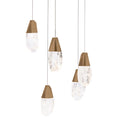 Load image into Gallery viewer, Martini LED Multi-Light Pendant Aged Brass 5 Light