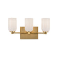 Load image into Gallery viewer, Nola Bath Vanity in Brushed Gold/Glossy Opal Glass Finish | Kuzco Lighting