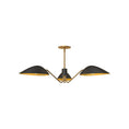 Load image into Gallery viewer, Oscar 36-in Aged Gold/Matte Black 3 Lights Pendant by Alora Lighting | PD550336MBAG | Alora Lighting