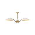 Load image into Gallery viewer, Oscar 36-in Aged Gold/White 3 Lights Pendant by Alora Lighting | PD550336WHAG | Alora Lighting