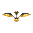 Load image into Gallery viewer, Oscar 32-in Aged Gold/Matte Black 3 Lights Semi Flush Mount by Alora Lighting | SF550332MBAG | Alora Lighting