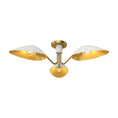 Load image into Gallery viewer, Oscar 32-in Aged Gold/White 3 Lights Semi Flush Mount by Alora Lighting | SF550332WHAG | Alora Lighting