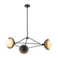 Load image into Gallery viewer, Perth 40-in Matte Black/Opal Glass 3 Lights Chandelier by Alora Lighting | CH490340MBOP | Alora Lighting