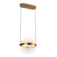 Load image into Gallery viewer, Pisces LED Pendant in Brushed Gold/Light Guide Finish | Kuzco Lighting
