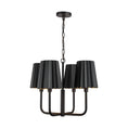 Load image into Gallery viewer, Plisse 23-in Matte Black 4 Lights Chandelier by Alora Lighting | CH528423MB | Alora Lighting