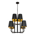 Load image into Gallery viewer, Plisse 30-in Matte Black 8 Lights Chandelier by Alora Lighting | CH528830MB | Alora Lighting