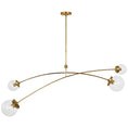 Load image into Gallery viewer, Prescott Linear Suspension Brass/Clear Glass
