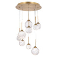 Load image into Gallery viewer, Quest LED Multi-Light Pendant Aged Brass 9 Light