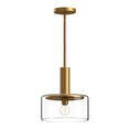 Load image into Gallery viewer, Royale 10-in Aged Gold/Clear Glass 1 Light Pendant by Alora Lighting | PD535010AGCL | Alora Lighting