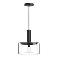 Load image into Gallery viewer, Royale 10-in Clear Glass/Matte Black 1 Light Pendant by Alora Lighting | PD535010MBCL | Alora Lighting