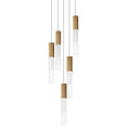 Load image into Gallery viewer, Reeds 5 Light LED Pendant - Gold Finish