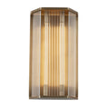 Load image into Gallery viewer, Sabre 16-in Ribbed Glass/Vintage Brass LED Wall/Vanity by Alora Lighting | WV339216VBCR | Alora Lighting
