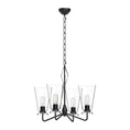 Load image into Gallery viewer, Salem 23-in Clear Glass/Matte Black 4 Lights Chandelier by Alora Lighting | CH570423MBCL | Alora Lighting