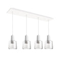 Load image into Gallery viewer, Samson Multi-Light Pendant in White/Clear Glass Finish | Kuzco Lighting