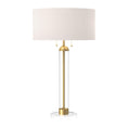 Load image into Gallery viewer, Sasha 18-in Brushed Gold/White Linen 2 Lights Table Lamp by Alora Lighting | TL567218BGWL | Alora Lighting