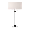 Load image into Gallery viewer, Sasha 18-in Matte Black/White Linen 2 Lights Table Lamp by Alora Lighting | TL567218MBWL | Alora Lighting