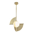 Load image into Gallery viewer, Scorpio LED Pendant in Metallic Brass/Opal Glass Finish | Kuzco Lighting