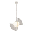 Load image into Gallery viewer, Scorpio LED Pendant in Polished Nickel/Opal Glass Finish | Kuzco Lighting