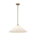 Load image into Gallery viewer, Serena 20-in Aged Brass/Opal Glass 1 Light Pendant by Alora Lighting | PD451820AGOP | Alora Lighting