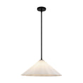 Load image into Gallery viewer, Serena 20-in Matte Black/Opal Glass 1 Light Pendant by Alora Lighting | PD451820MBOP | Alora Lighting
