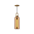 Load image into Gallery viewer, Soji 5-in Aged Gold/Copper Glass 1 Light Pendant by Alora Lighting | PD401505AGCP | Alora Lighting