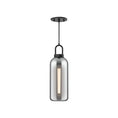 Load image into Gallery viewer, Soji 5-in Matte Black/Smoked Solid Glass 1 Light Pendant by Alora Lighting | PD401505MBSM | Alora Lighting