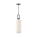 Load image into Gallery viewer, Soji 6-in Matte Black/Opal Matte Glass 1 Light Pendant by Alora Lighting | PD401606MBOP | Alora Lighting