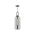 Load image into Gallery viewer, Soji 6-in Matte Black/Smoked Solid Glass 1 Light Pendant by Alora Lighting | PD401606MBSM | Alora Lighting