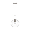 Load image into Gallery viewer, Soji 8-in Brushed Nickel/Clear Glass 1 Light Pendant by Alora Lighting | PD601608BNCL | Alora Lighting