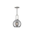 Load image into Gallery viewer, Soji 8-in Brushed Nickel/Smoked Solid Glass 1 Light Pendant by Alora Lighting | PD601608BNSM | Alora Lighting