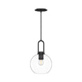 Load image into Gallery viewer, Soji 8-in Clear Glass/Matte Black 1 Light Pendant by Alora Lighting | PD601608MBCL | Alora Lighting
