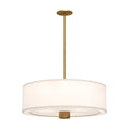 Load image into Gallery viewer, Theo 24-in Aged Gold/White Linen 3 Lights Pendant by Alora Lighting | PD547924AGWL | Alora Lighting