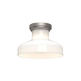 Load image into Gallery viewer, Westlake 11-in Brushed Nickel/Glossy Opal Glass 1 Light Flush Mount by Alora Lighting | FM540011BNGO | Alora Lighting