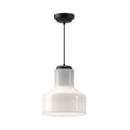 Load image into Gallery viewer, Westlake 11-in Glossy Opal Glass/Matte Black 1 Light Pendant by Alora Lighting | PD540411MBGO | Alora Lighting