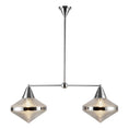 Load image into Gallery viewer, Willard 41-in Polished Nickel/Prismatic Glass 2 Lights Linear Pendant by Alora Lighting | LP348241PNPG | Alora Lighting