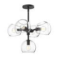 Load image into Gallery viewer, Willow 18-in Clear Glass/Matte Black 5 Lights Chandelier by Alora Lighting | CH548518MBCL | Alora Lighting
