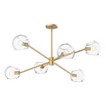 Load image into Gallery viewer, Willow 37-in Brushed Gold/Clear Glass 6 Lights Chandelier by Alora Lighting | CH548637BGCL | Alora Lighting