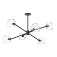 Load image into Gallery viewer, Willow 37-in Clear Glass/Matte Black 6 Lights Chandelier by Alora Lighting | CH548637MBCL | Alora Lighting
