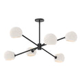 Load image into Gallery viewer, Willow 37-in Matte Black/Opal Matte Glass 6 Lights Chandelier by Alora Lighting | CH548637MBOP | Alora Lighting