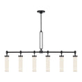 Load image into Gallery viewer, Wynwood 52-in Urban Bronze/Glossy Opal 6 Lights Linear Pendant by Alora Lighting | LP355652UBGO | Alora Lighting