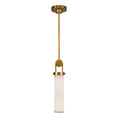 Load image into Gallery viewer, Wynwood 15-in Vintage Brass/Glossy Opal 1 Light Pendant by Alora Lighting | PD355015VBGO | Alora Lighting