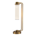 Load image into Gallery viewer, Wynwood 22-in Vintage Brass/Glossy Opal 1 Light Table Lamp by Alora Lighting | TL355022VBGO | Alora Lighting