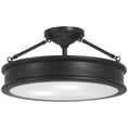 Load image into Gallery viewer, Harbour Point 3 Light Semi Flush in Coal Finish with White Glass - Minka-Lavery
